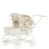 Floral Dollhouse Miniature Baby Carriage
