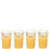 4 Glasses of Dollhouse Miniature Orange Juice