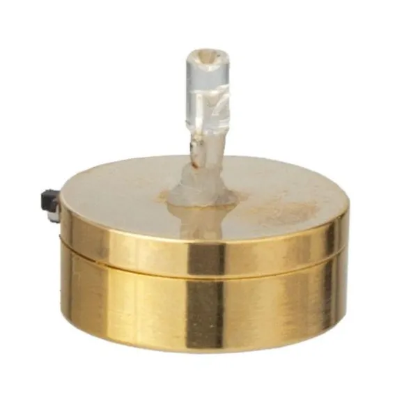 Gold Battery-Operated Single Bulb Dollhouse Base
