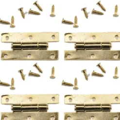Gold Dollhouse Miniature H-Hinges with Nails
