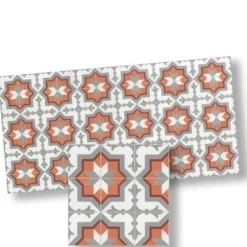 Gray & Terra Cotta Mosaic Dollhouse Floor Tile