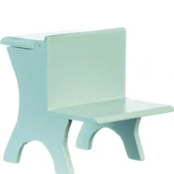 Gray Dollhouse Miniature School Desk & Chair