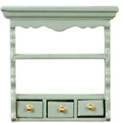 Gray Dollhouse Miniature Kitchen Shelf