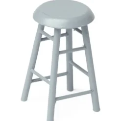 Gray Dollhouse Miniature Bar Stool