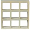 Gray Dollhouse Miniature 9-Shelf Unit
