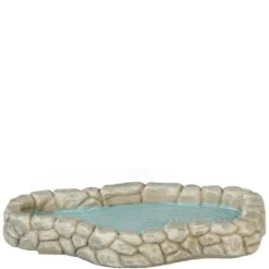 Grey Stone Dollhouse Miniature Pond