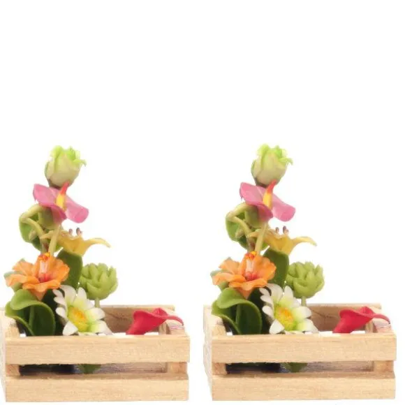 Handmade Dollhouse Miniature Flower Baskets