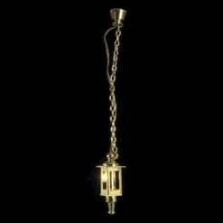 Hanging Brass Dollhouse Miniature Coach Lamp
