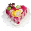 Heart-Shaped Dollhouse Miniature Cake