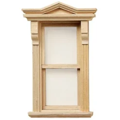 Hooded Victorian Dollhouse Miniature Working Window