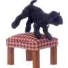 Jumping Dollhouse Miniature Black West Highland Terrier