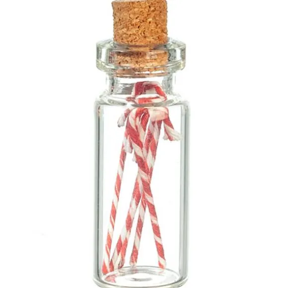 Large Dollhouse Miniature Candy Cane Jar