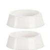 Large White Dollhouse Miniature Pet Food Dishes