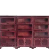 Mahogany Dollhouse Miniature Bookcase Set