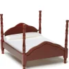 Mahogany Dollhouse Miniature Cannnonball Bed