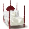 Mahogany Dollhouse Miniature Four-Poster Bed
