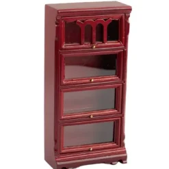 Mahogany Dollhouse Miniature Barrister Bookshelf