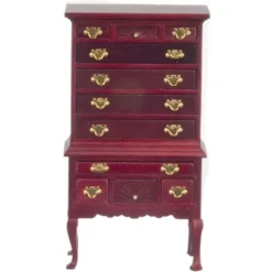 Mahogany Dollhouse Miniature Highboy
