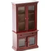 Mahogany Dollhouse Miniature Curio Cabinet