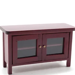 Mahogany Dollhouse Miniature TV Stand