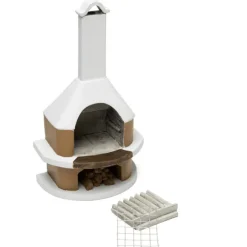 Modern Dollhouse Miniature Outdoor Fireplace