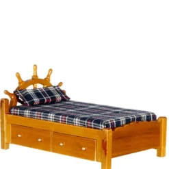 Nautical Dollhouse Miniature Bed