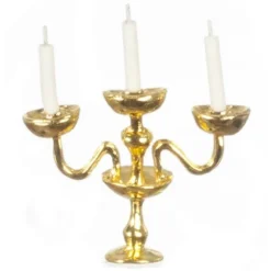 Nonworking 3-Arm Dollhouse Miniature Candelabra