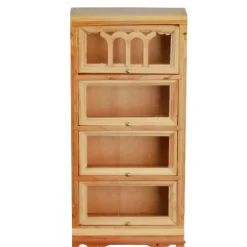 Oak Dollhouse Miniature Barrister Bookshelf