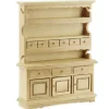 Oak Dollhouse Miniature Colonial Hutch