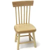 Oak Dollhouse Miniature Kitchen Chair