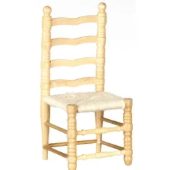 Oak Dollhouse Miniature Side Chair