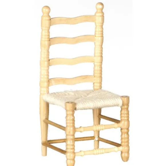 Oak Dollhouse Miniature Side Chair