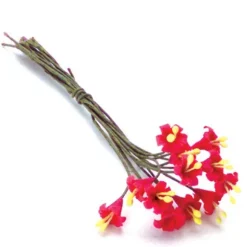 One Dozen Hot Pink Dollhouse Miniature Lilies