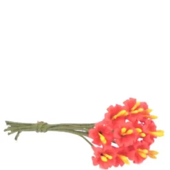 One Dozen Hot Red Dollhouse Miniature Lilies