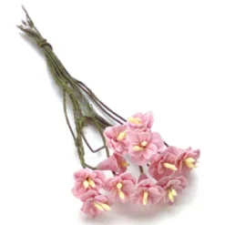 One Dozen Pink Dollhouse Miniature Camellias