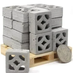 24 Pack Dollhouse Miniature Breeze Block Pallet