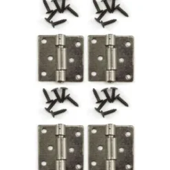 Pewter Dollhouse Miniature Butt Hinges with Nails