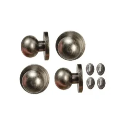 Pewter Dollhouse Miniature Door Knobs with Keyholes