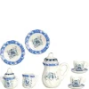 11-Piece Blue Floral Dollhouse Miniature Tea Set