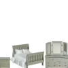 3-Piece Slate Gray Dollhouse Miniature Bedroom Set