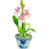 Pink & White Dollhouse Miniature Potted Oncidium Orchid