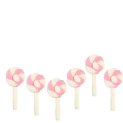 Pink & White Dollhouse Miniature Lollipops