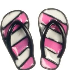 Pink & White Dollhouse Miniature Sandals