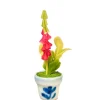 Pink Dollhouse Miniature Foxglove in a Pot