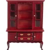 Queen Anne Mahogany Dollhouse Miniature Hutch