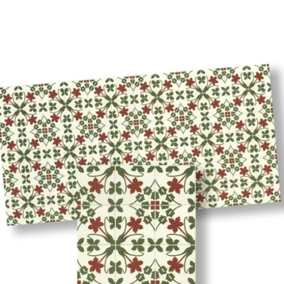 Red & Green Dollhouse Floor Tile