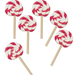 Red & White Dollhouse Miniature Lollipops