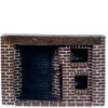 Red Brick Colonial Dollhouse Miniature FIreplace