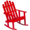 Red Dollhouse Miniature Adirondack Rocker