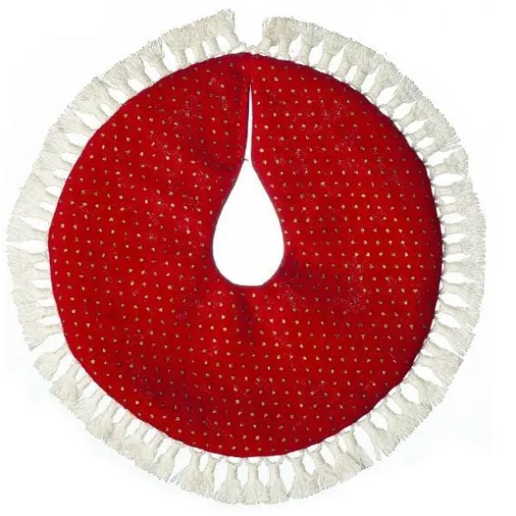 Red Dollhouse Miniature Christmas Tree Skirt